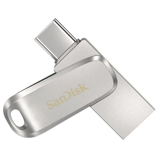 Unidad Flash SanDisk Ultra Dual Drive Luxe 1 TB - USB Tipo A / Tipo C 3.2 Gen 1 (3.1 Gen 1) Acero Inoxidable