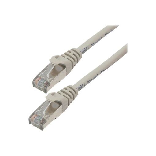 MCL RJ-45 (M) to RJ-45 (M) Cable - 30cm - Shielded Twisted Pair (F/UTP) - CAT 6 - Molded, Hookless, Locked - Grey