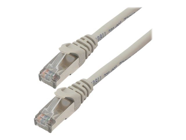 MCL RJ-45 (M) to RJ-45 (M) Cable - 30cm - Shielded Twisted Pair (F/UTP) - CAT 6 - Molded, Hookless, Locked - Grey