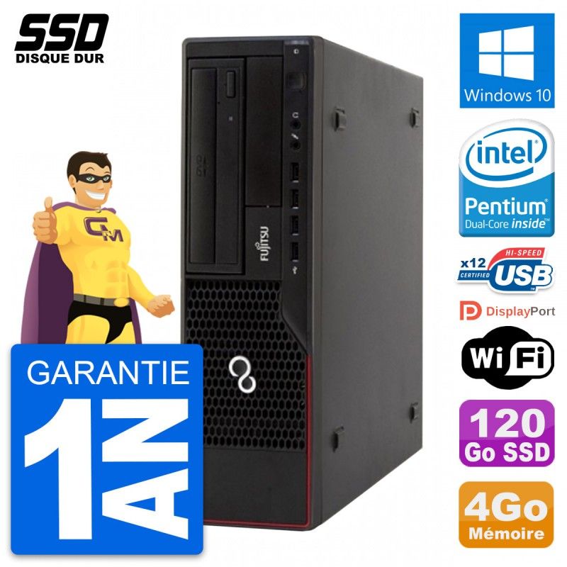 Fujitsu Esprimo E910 DT PC - Intel G630, 4GB RAM, 120GB SSD, Windows 10, WiFi