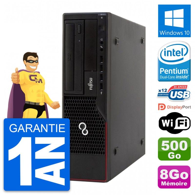 Fujitsu Esprimo E910 DT Desktop PC - Intel G630, 8GB RAM, 500GB HDD, Windows 10, WiFi