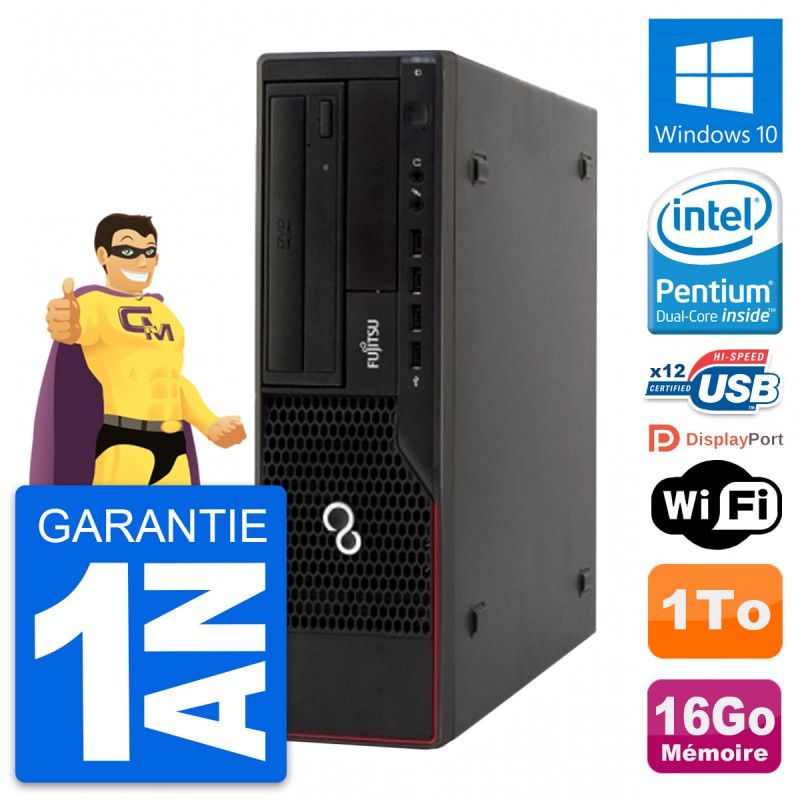 Fujitsu Esprimo E910 DT Desktop PC - Intel G630, 16GB RAM, 1TB HDD, Windows 10, WiFi