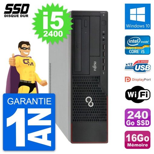 Fujitsu Esprimo E910 DT - Intel Core i5, 16GB RAM, 240GB SSD, Windows 10, WiFi