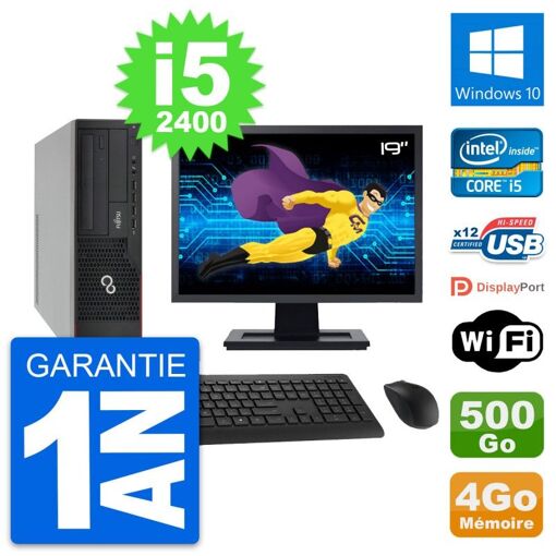 Fujitsu E910 DT 19-Inch Desktop PC - Intel i5, 4GB RAM, 500GB HDD, Windows 10, WiFi