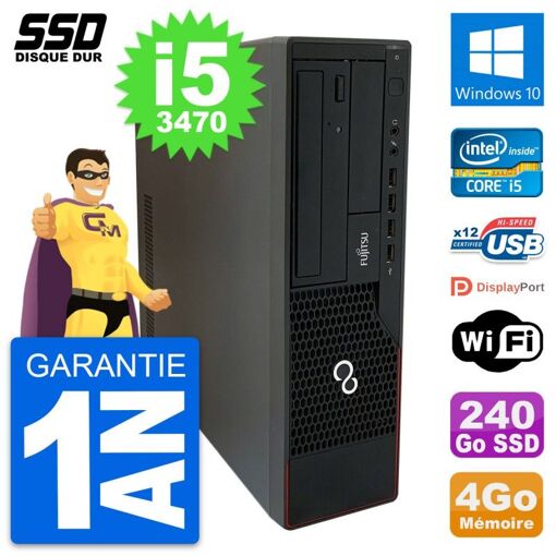 Fujitsu Esprimo E910 DT Desktop PC - Intel Core i5, 4GB RAM, 240GB SSD, Windows 10, Wifi