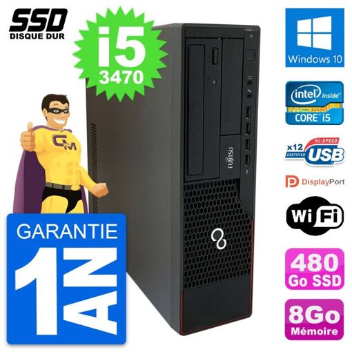 Fujitsu Esprimo E910 DT PC - Intel Core i5, 8GB RAM, 480GB SSD, Windows 10, WiFi