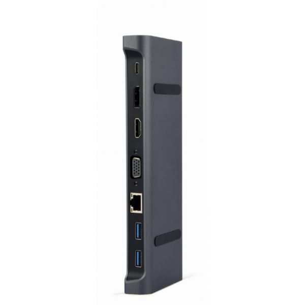 Gembird Type-C Docking Station with USB 3.2 Gen 1 (3.1 Gen 1) - Grey