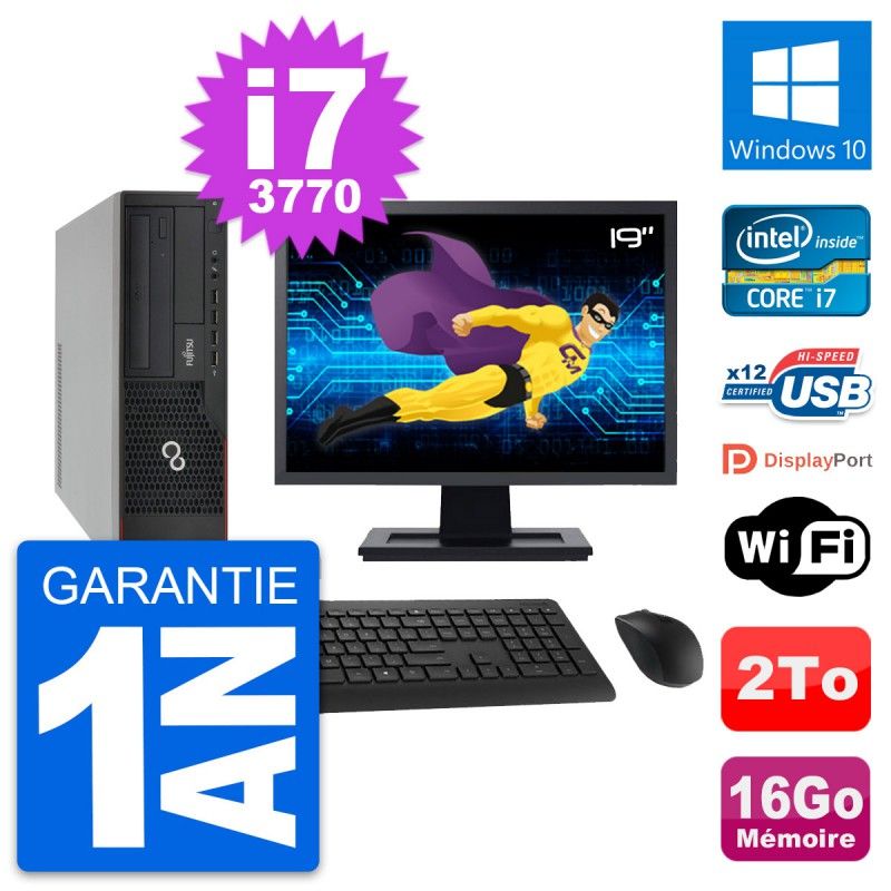 Fujitsu E910 DT 19-Inch Computer - Intel i7, 16GB RAM, 2TB HDD, Windows 10