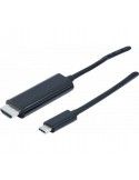 Exertis Connect 24-Pin USB-C to HDMI Adapter Cable - 1.8m - Black - 4K60Hz Support (3840 x 2160)
