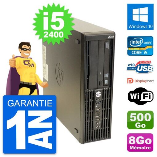 HP WorkStation Z210 SFF Core i5 Laptop - 8GB RAM, 500GB HDD, Windows 10, Wifi