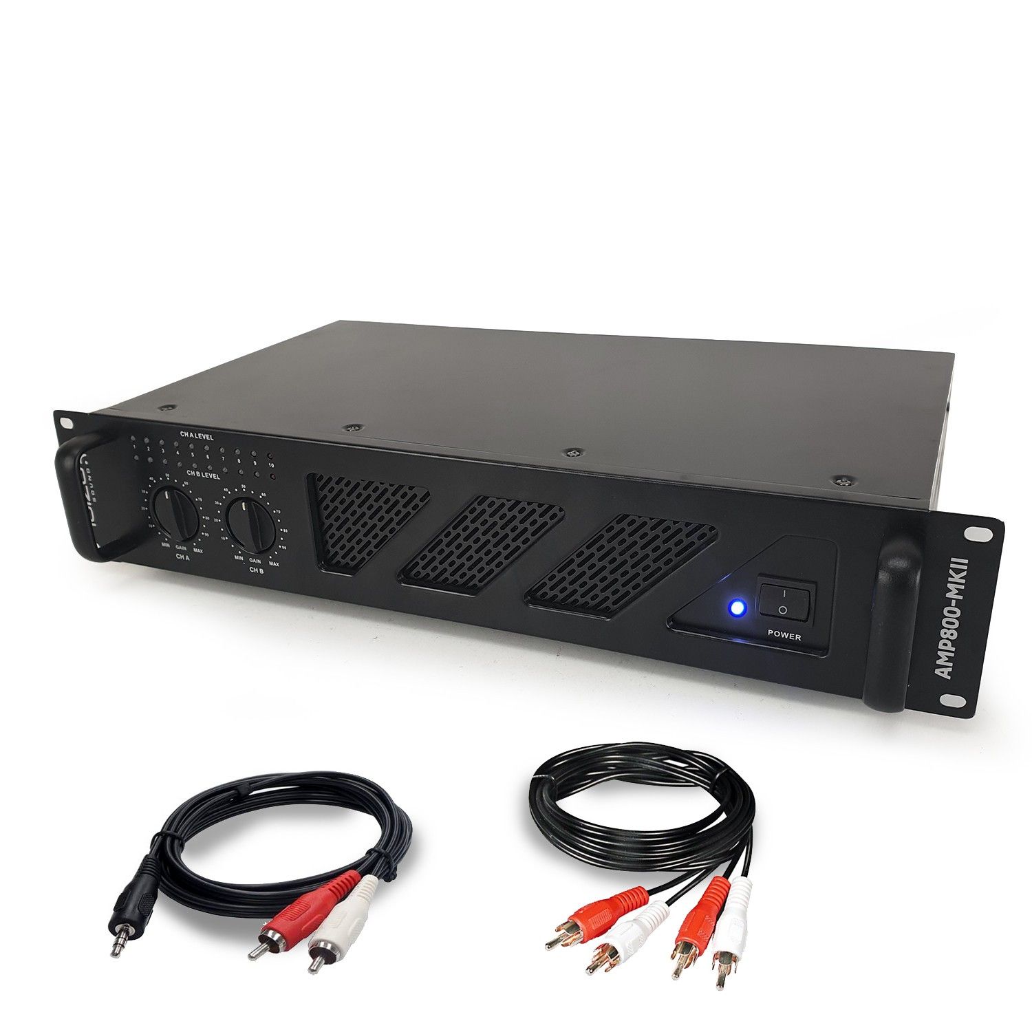 PM Ibiza Sound AMP1000-MKII 2x800W Amplifier + RCA Cable + PC