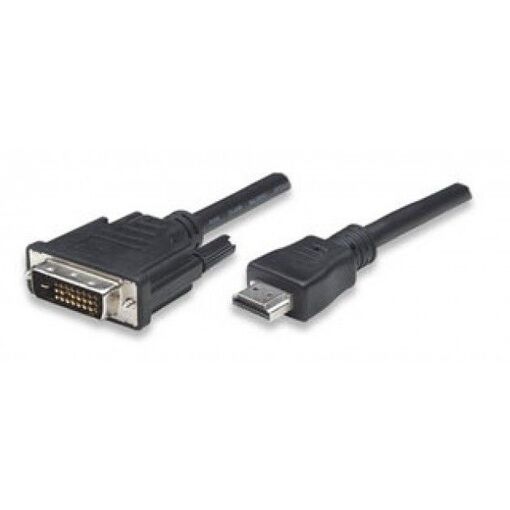 Adaptateur câble IC Intracom - Double connexion HDMI vers DVI-D - 1 m - Noir