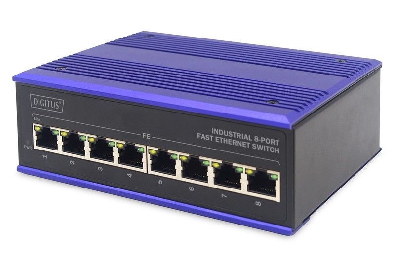 Digitus ASSMANN DN-650106 Fast Ethernet Network Switch (10/100) Black, Blue