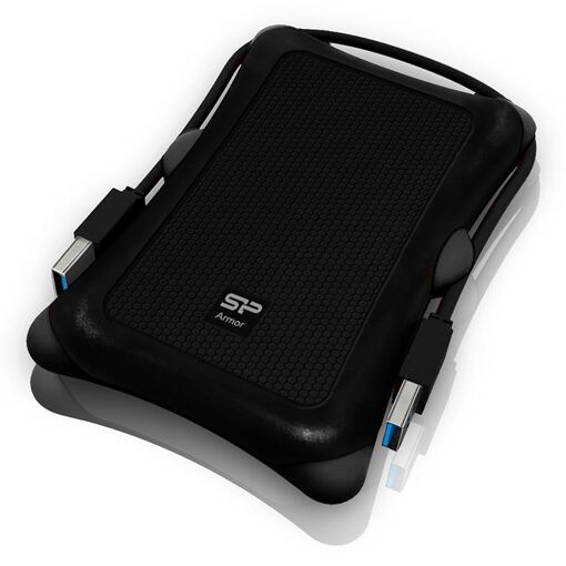 Silicon Power Armor A30 - 1TB External Portable Hard Drive - 2.5" - USB 3.2 Gen 1 - Black