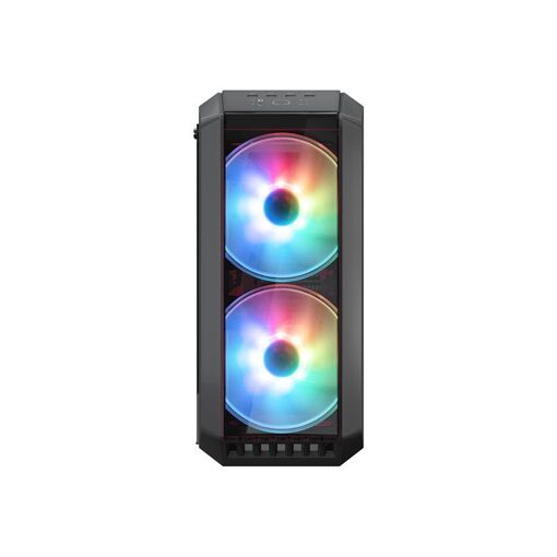 Caja Cooler Master H500 ARGB - ATX Extendido - Panel Lateral de Vidrio Templado - Sin Fuente de Alimentación (ATX) - Gris Acero - USB/Audio