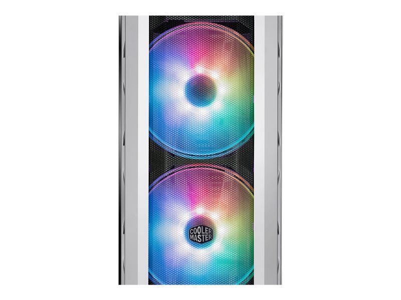 Cooler Master H500P Mesh ARGB Case - White - Extended ATX - Tempered Glass Side Panel - USB/Audio