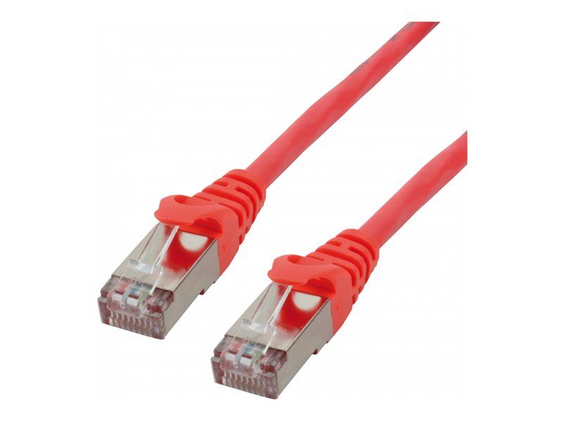 MCL - Network Cable - RJ-45 (M) to RJ-45 (M) - 5m - SFTP - CAT 6a - Halogen-free, Hook-free - Red