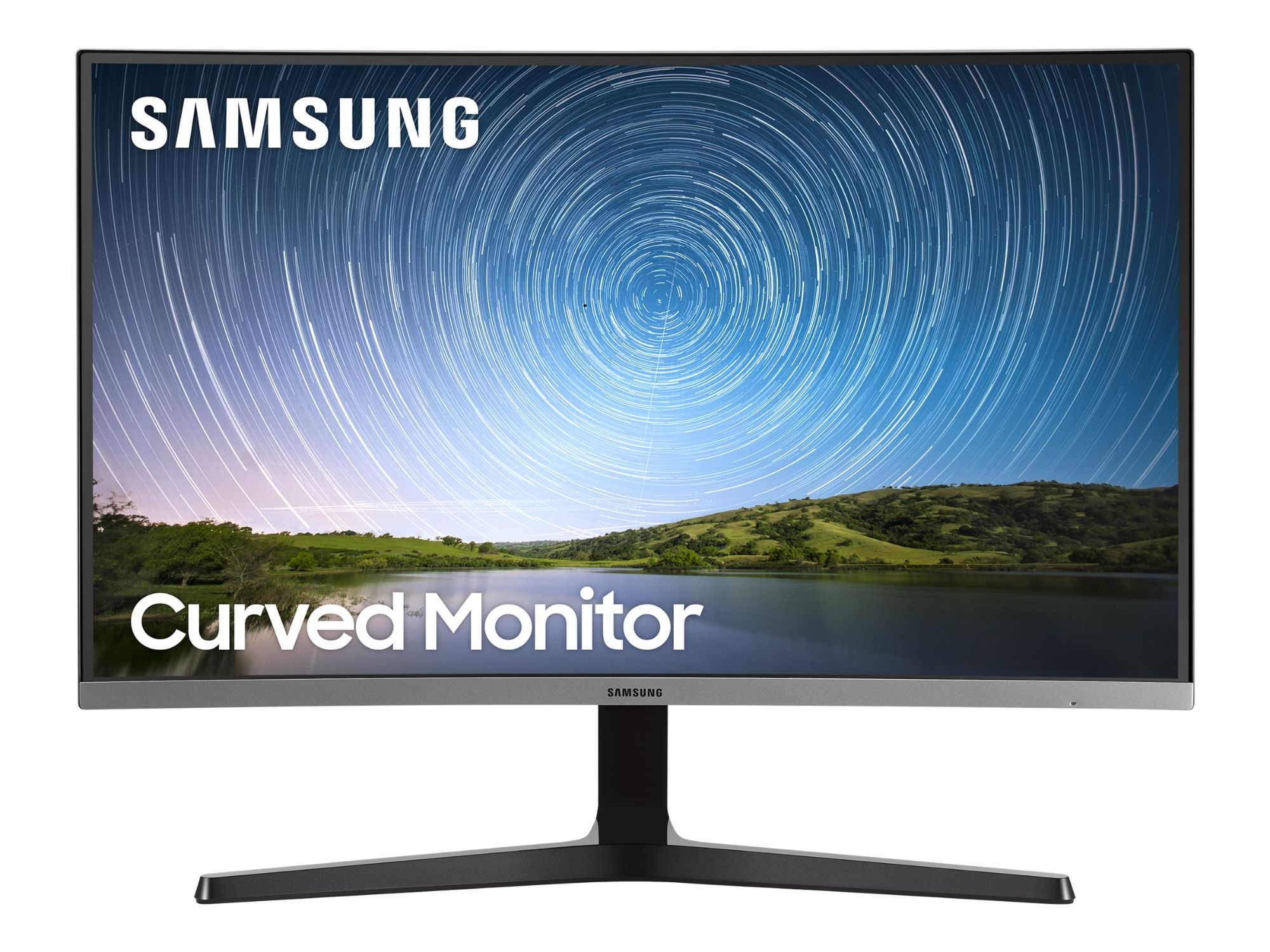 Samsung C27R504FHP - CR50 Series - Curved LED Monitor - 27" (26.9" Visualable) - Full HD 1080p @ 60Hz - VA - 300 cd/m² - 3000:1 - 4ms - HDMI, VGA - Dark Blue/Gray