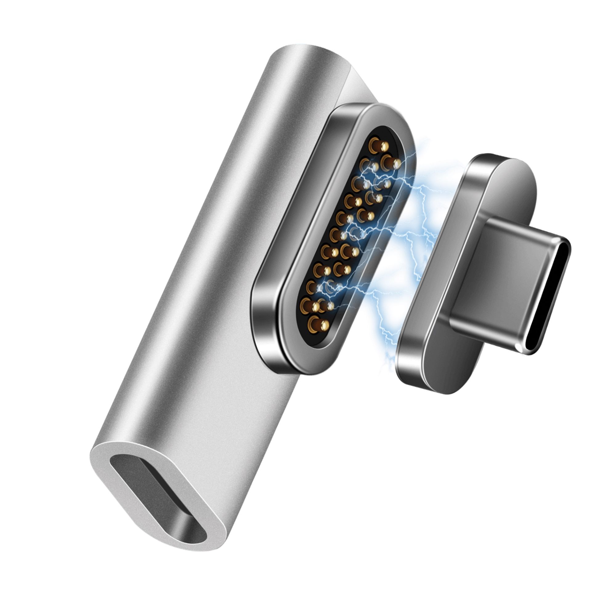 Xtrememac Magnetic Type-C Adapter - USB-C to USB-C Inclined