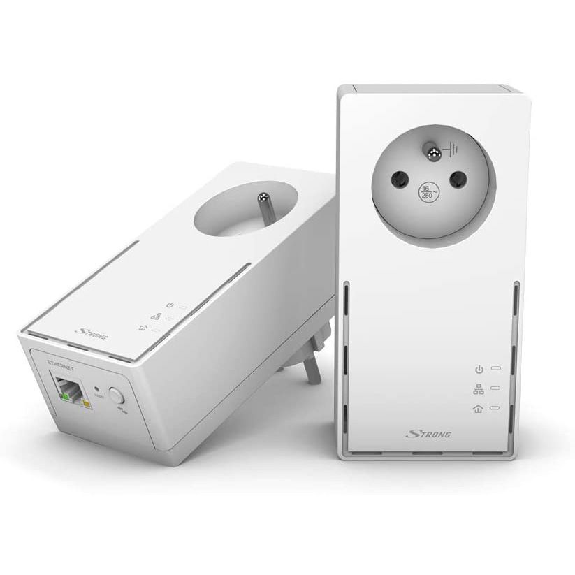 Strong Powerline 1300 Duo - 1GbE Powerline Adapter Kit, HomePlug AV (HPAV), HomePlug AV 2.0 - Wall Mount (Pack of 2)