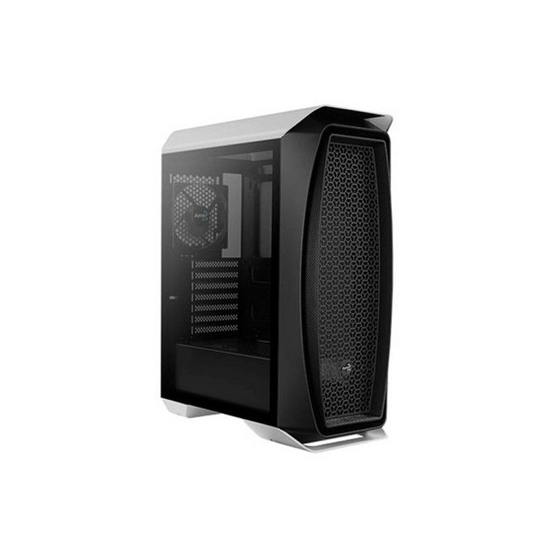 AeroCool Aero One Mid-Tower ATX Case with Glass Panel - White/Black
