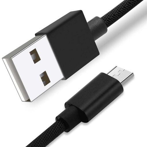 Cadorabo Micro USB Cable - 1.2m, 2.4A, Black