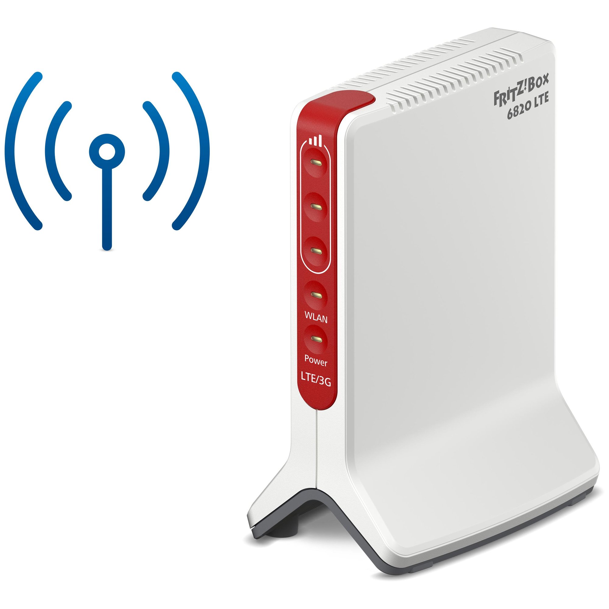 Fritz!Box 6820 LTE (v3) Wireless Gigabit Ethernet Monoband Router (2.4 GHz) 4G Red and White