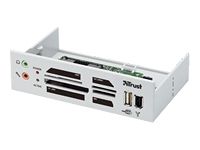 Trust Media Connect Bay CR-3300 - Card Reader (CF I, CF II, MS, MS PRO, Microdrive, MMC, SD, SM, MS Duo, MS PRO Duo, miniSD, RS-MMC) - USB 2.0