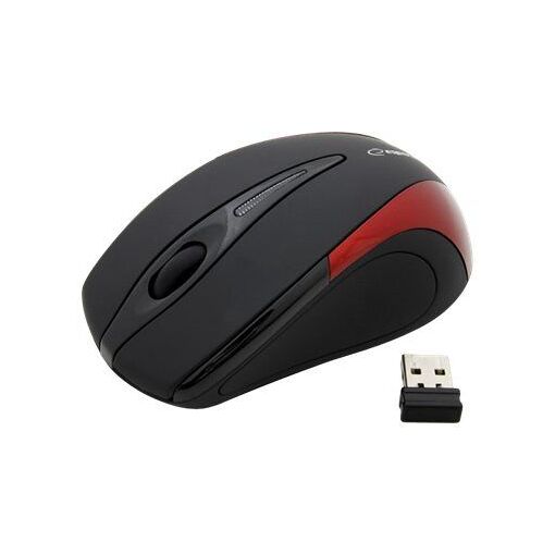 Esperanza Wireless Optical Mouse EM101R - Red (3 Buttons, 2.4 GHz, USB Receiver)