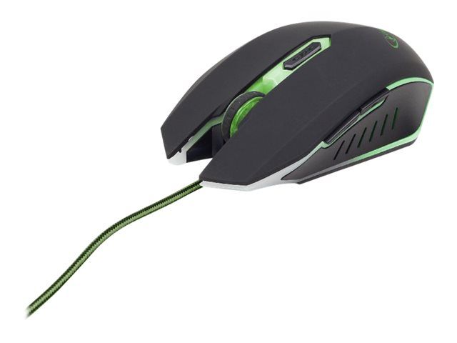 Gembird Optical Mouse, 6 Buttons, USB, Green (Right & Left-Handed)
