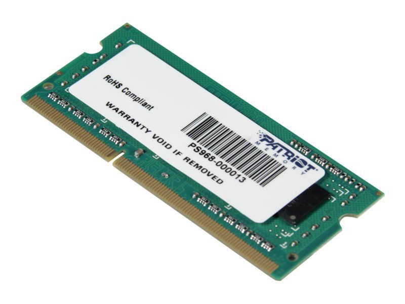 Patriot Signature Line 4GB DDR3 SO-DIMM 204-pin 1600MHz (PC3-12800) CL11 1.5V Unbuffered Non-ECC Memory Module