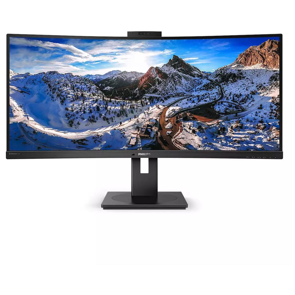 Philips P-Line 346P1CRH - Curved LED Monitor - 34" - WQHD 3440x1440 @ 100Hz - VA - 500 cd/m² - 3000:1 - DisplayHDR 400 - 4ms Response Time - HDMI, DisplayPort, USB-C - Speakers - Black Texture