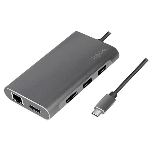 Station d'accueil LogiLink UA0382 avec port USB-C et livraison d'énergie de 100 W