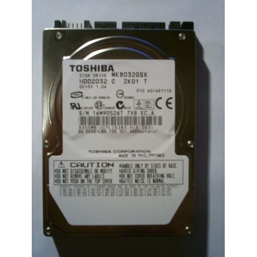Unidad de estado sólido Toshiba de 80 GB interna de 2,5 pulgadas SATA 5400 rpm
