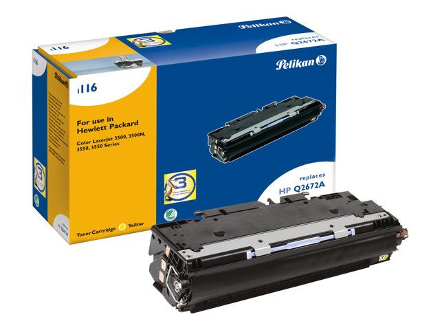 Pelikan Yellow Toner Cartridge - Compatible with HP Q2672A - For HP Color LaserJet 3500 Series, 3700 Series