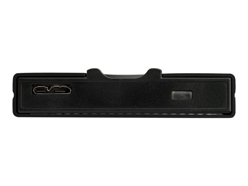 Caja externa para disco duro StarTech.com de 2,5 pulgadas con acceso por huella dactilar - Negra - Cumple con TAA