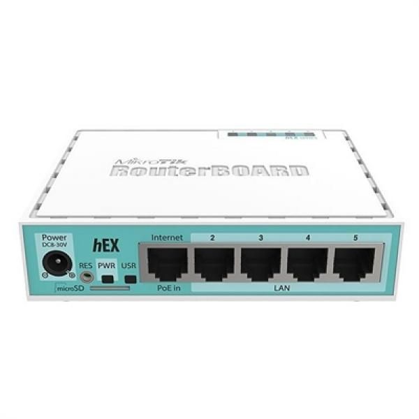 Mikrotik RB750GR3 Gigabit Ethernet Router, Turquoise/White