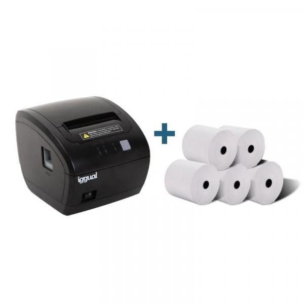 Igual Thermal Printer Kit with 5 Rolls - 203 DPI