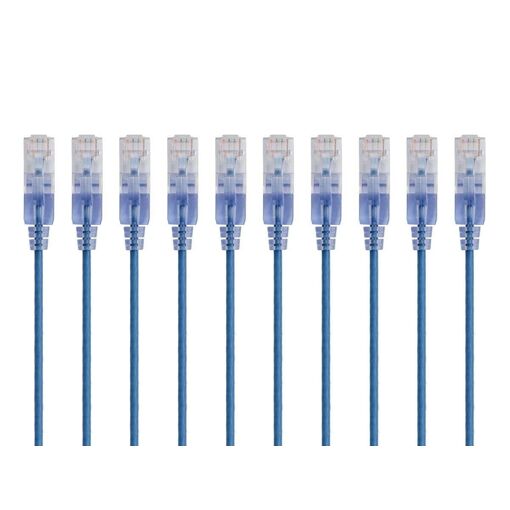 Monoprice Cat6A Ethernet Cable - 10G, Unshielded Twisted Pair (UTP), Bare Copper, 30 AWG, RJ45, 10-Pack