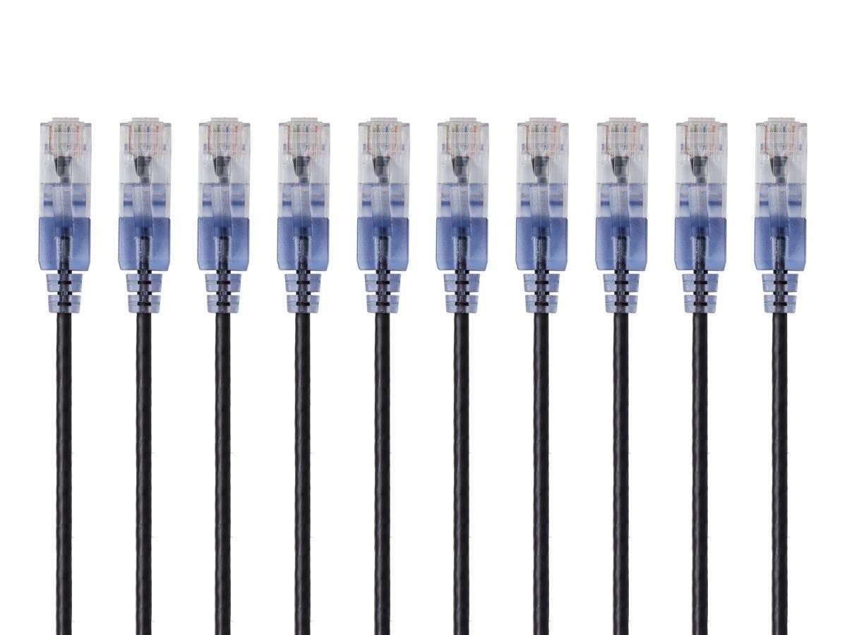 Monoprice Cat6A Ethernet Cable - 10G, 30 AWG UTP Unshielded Copper Wire, 10-Pack