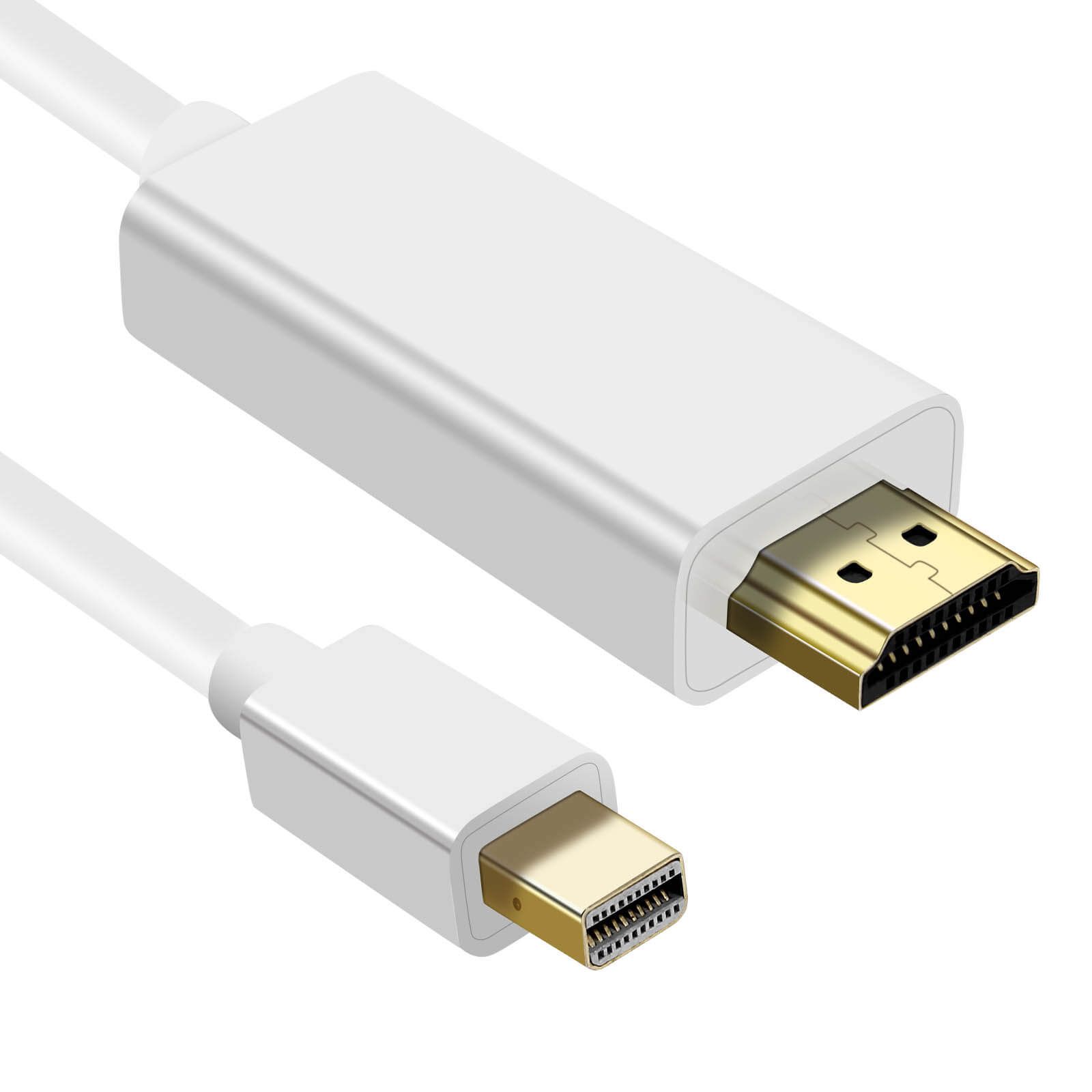 Avizar Mini DisplayPort to HDMI Cable 4K High Resolution 1.8m White