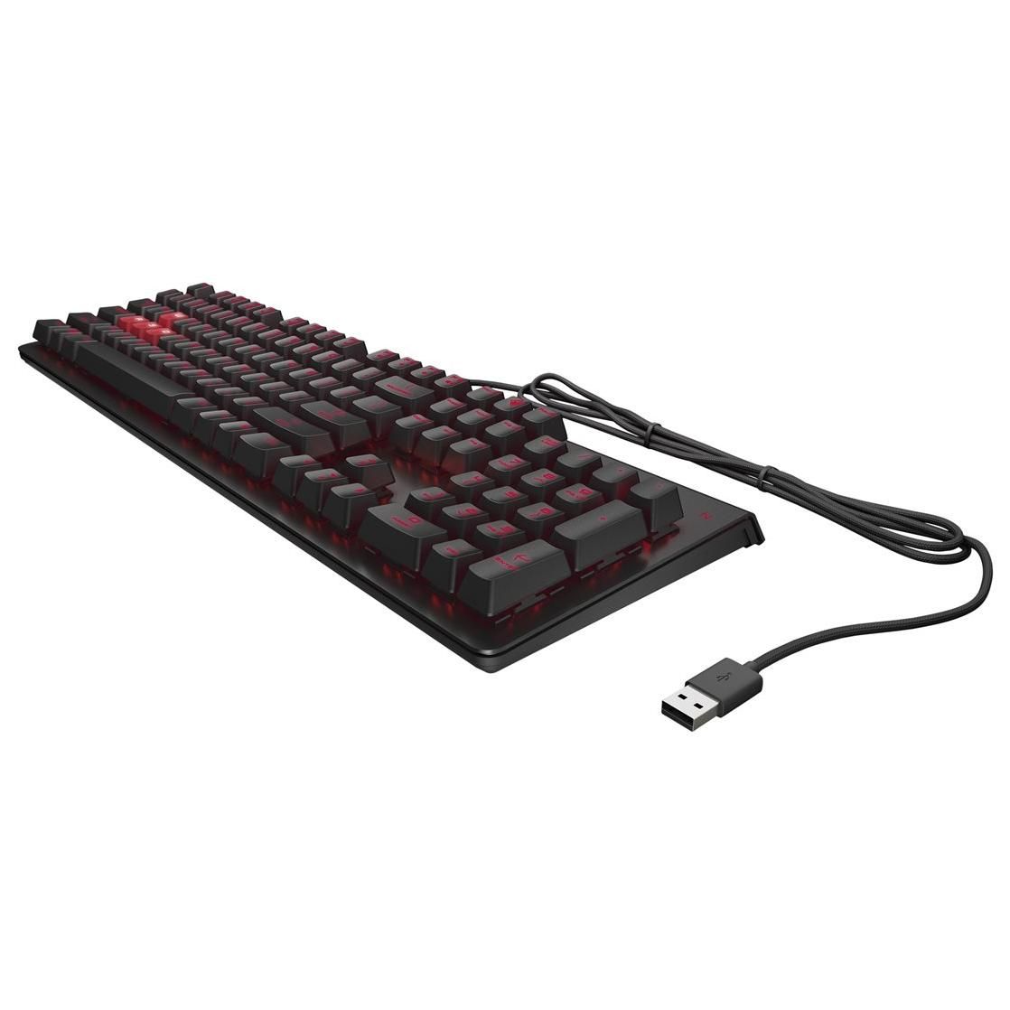 HP OMEN Encoder Keyboard - Red, USB - Fits HP 21-27, Portable 24-32, TP01