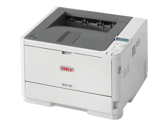 OKI B412dn Printer - Black and White - Duplex - LED - A4/Legal - 1200 x 1200 dpi - Up to 33 ppm - 350-Sheet Capacity - USB 2.0, Gigabit LAN