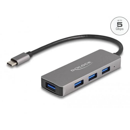 Delock 4-Port USB 3.2 Hub (Grey)