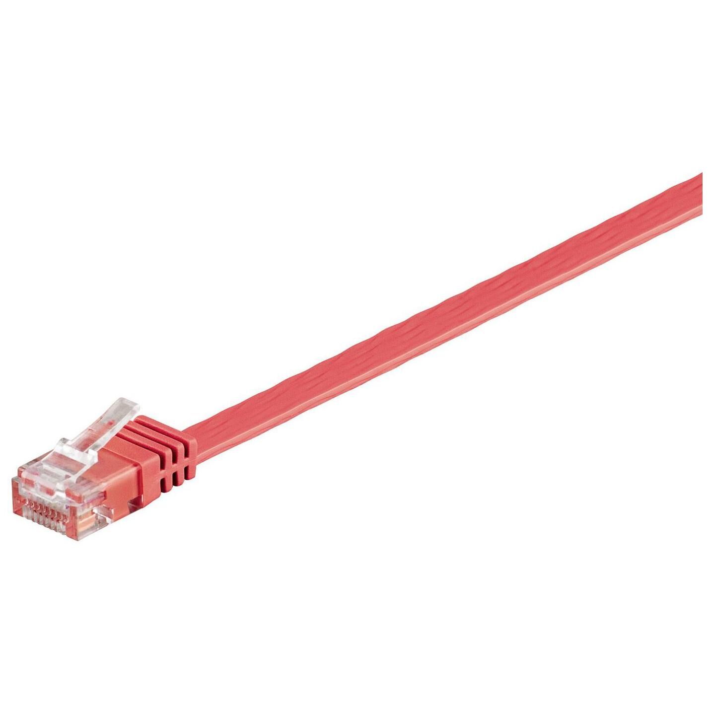 MicroConnect Cat6 UTP Cable, 1m, Red (V-UTP601R-FLAT)