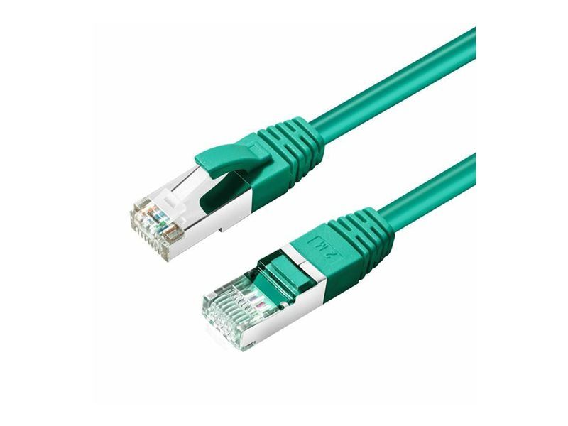 MicroConnect Network Cable - 15m, Shielded Twisted Pair (SSTP), CAT6, Halogen-Free, Locking - Green