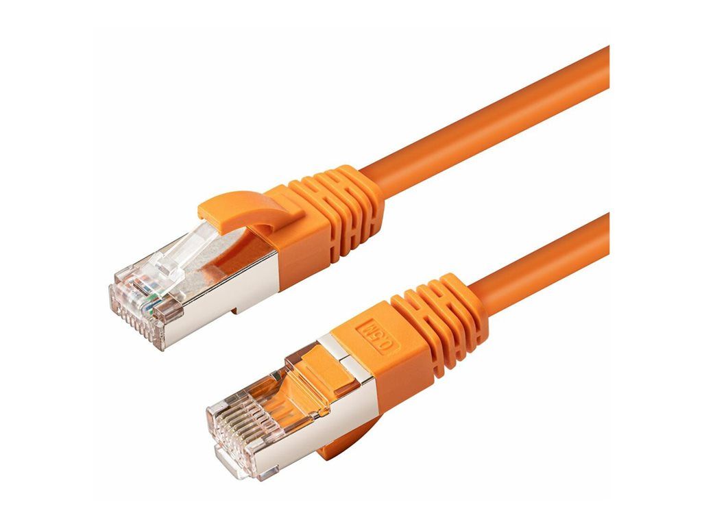 MicroConnect Network Cable - 7m, CAT6, Shielded Twisted Pair (SSTP), RJ-45 (M) to RJ-45 (M), Halogen-Free, Locking, Orange