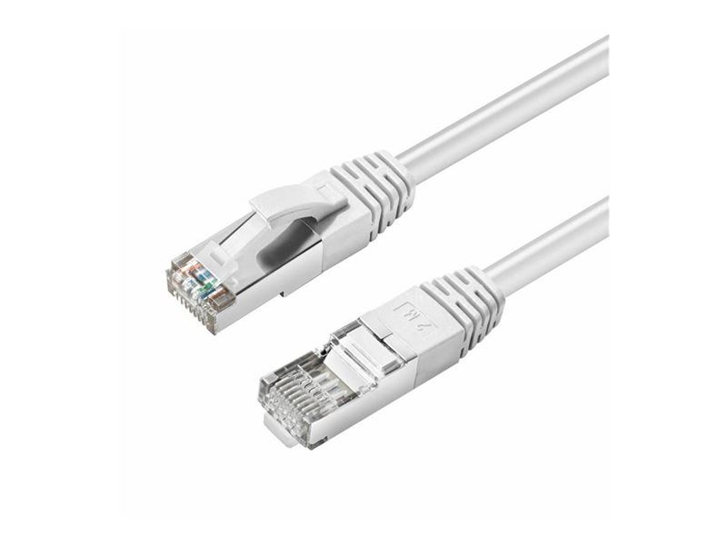 MicroConnect Network Cable - 3m, Shielded Twisted Pair (SSTP) CAT 6, Halogen-Free, Locked - White
