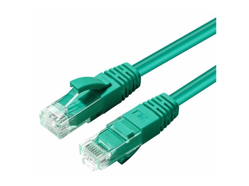 MicroConnect CAT 6 Network Cable - 30cm UTP, RJ-45 Male to RJ-45 Male, Halogen-Free, Locking, Green