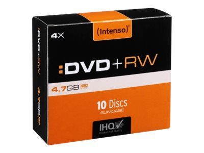 Intenso 10x DVD+RW - 4.7GB (120 min) 4x Slim Case